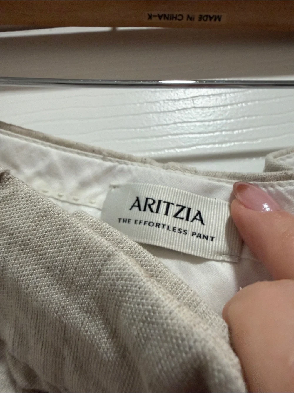 Aritzia The Effortless Linen Blend Trousers Size 2